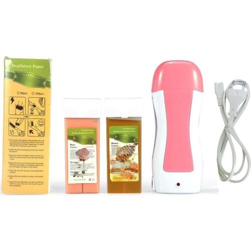 Non-Toxic Effectively Waxing Roller Heater Skin Hair Removal Machine With Cartridge Wax Depilatory Paper Hair Removal Cream