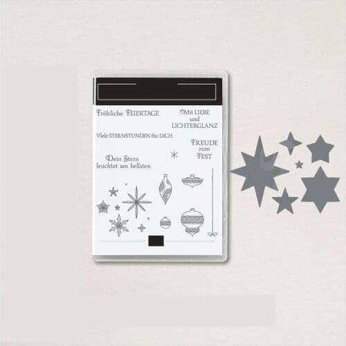 NEW SPARKLING STARS Stamps And Dies New Arrival 2021 Scrapbook Diary Decoration Stencil Embossing Template Diy Greeting Card