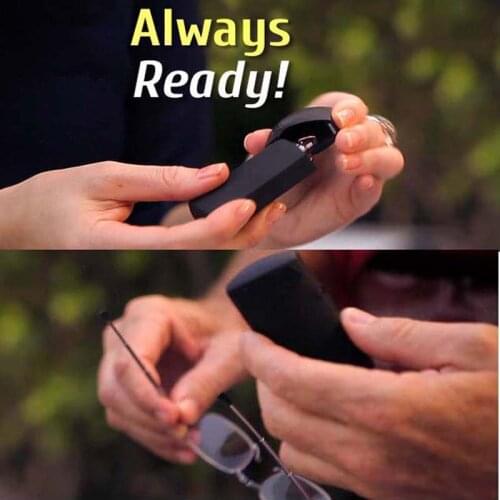 Unisex Mens and Ladies Foldable reading glasses, Portable Mini Slim Reading Glasses,Adjustable telescope arms, PD62+-1MM