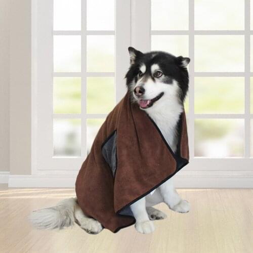 Superfine Fiber Absorbent Bathrobe for Dog Pet Towel Absorbent Bath Towels Quick-Drying Large Towel Pets Clean Supplies