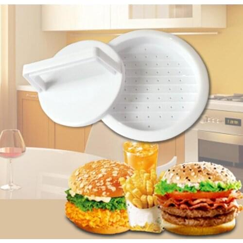 Round Shape Hamburger Press Food-Grade Plastic Hamburger Meat Beef Grill Burger Press Patty Maker Mold Mould Kitchen Tool