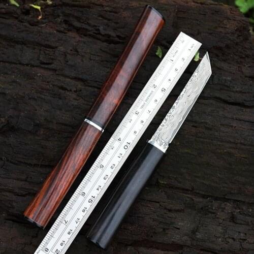 Selling Japanese tactical knife Damascus Steel 60hrc vacuum heat treatment sharp outdoor knife hunting knife (collection knife)