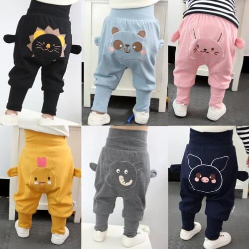 Baby Clothes Cartoon Harem Pants High Waist Pants Boys Girls Cotton PP Trousers Toddler Baby Boy Bottoms