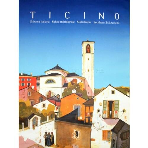 TRAVEL TICINO SOUTHERN SWITZERLAND SUISSE Art print Silk poster Home Wall Decor