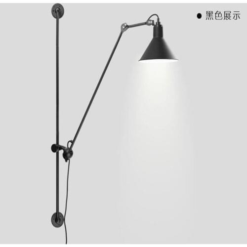 Modern Nordic Adjustable Swing Long Arm LED Wall Lamp for Bedroom Living Dining Room Bedside Loft Hall Desk Reading Indoor Light