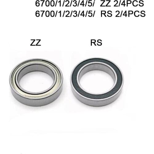2/4pcs ZZ RS 6700Z R 6701ZR 6702 6703ZR 6704ZR 6705ZR Thin Wall Section Deep Groove Ball Bearing Miniature Bearing Chrome Steel
