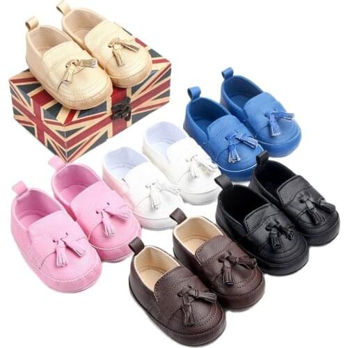 Newborn Baby Girls Shoes Spring Autumn Cute Tassel Anti-Slip First Walker Soft Sole Party Shoes Cirb Shoes