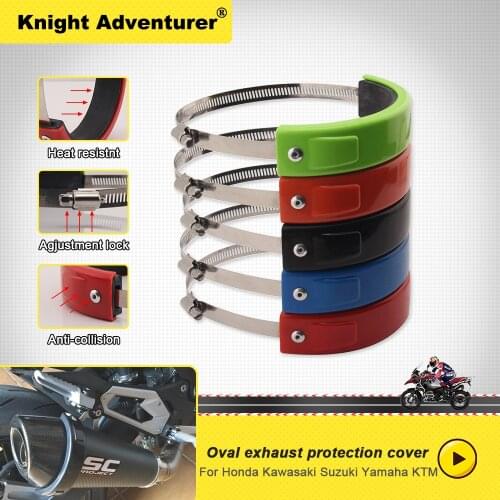 Motorcycle Muffler Protection Rubber Exhaust pipe Ring 100MM-140MM Universal For Honda Kawasaki Suzuki Yamaha Pit Dirt Bike