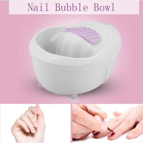 Nail Polish Remover Manicure Soaker Bowl Nail Bubble Massage Jet Spa Hand Soak Nail Gel Remover Dead Skin Cuticles Softening