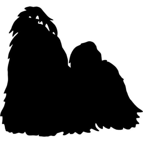 14*12.7CM Shih Tzu Dog Reflective Vinyl Decal Cute Pet Window Stickers Motorcycle Car Accessories C6-0709