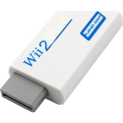 2019 New High Quality Full HD HDMI-compatible 1080P Converter Adapter With 3.5 mm Audio Output For Wii 2 White Dropshipping