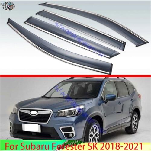 For Subaru Forester SK 2018 2019 Decorate Accessories Plastic Exterior Visor Vent Shades Window Sun Rain Guard Deflector 4pcs