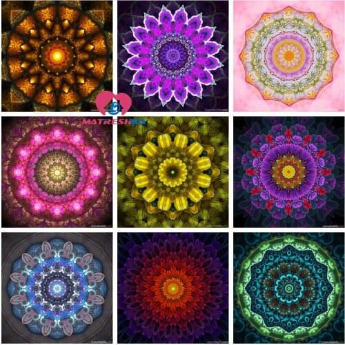 5D DIY Diamond painting completely cross stitch kits Diamond embroidery flowers Mandala crystal rhinestone Mosaic wall sticker