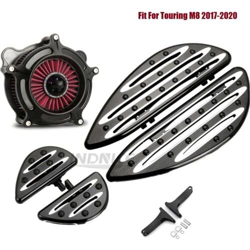 Deep cnc cut Front Rear Floorboards Foot boards Air Cleaner filter Fit For harley 2017-2020 FLTRX Road Glide M8