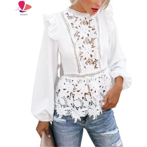 Apipee Openwork Blouses
