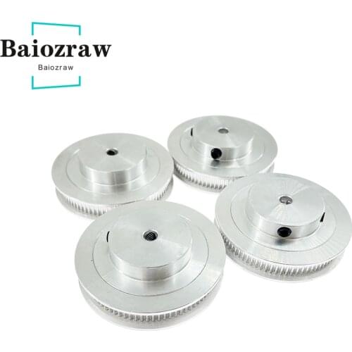 4PCS VORON 2.4/2.2 3D Printer 80Teeth 2M 2GT Synchronous Pulley Bore 5mm for Width 6mm 2GT Timing Belt GT2 Pulley Belt 80T Black