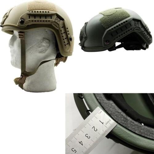 FAST MARITIME PE Class III Bullet Proof Helmet NIJ IIIA Class III Tested Wolf Brown GREEN DE