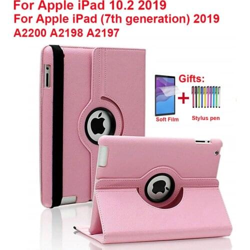 360 Degree Rotating PU Leather Case for Ipad 7th Generation 2019 Cover for Ipad 10.2 2019 A2200 A2198 A2197 Coque Funda