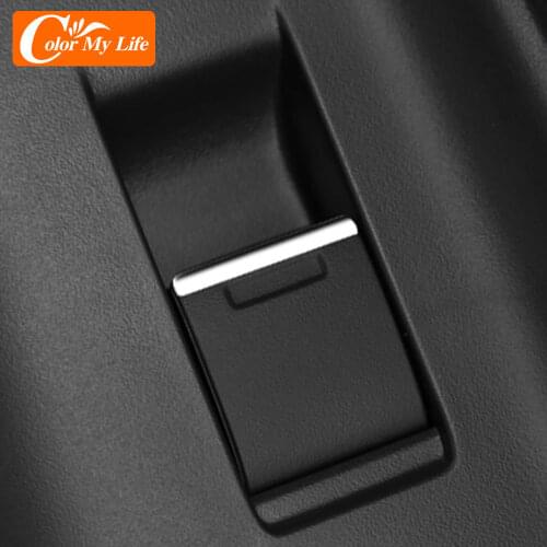 Color My Life ABS Chrome for Honda Fit CRV CR-V City Accord Jade HRV HR-V Civic Car Windows Lifter Button Cover Sequins Trim