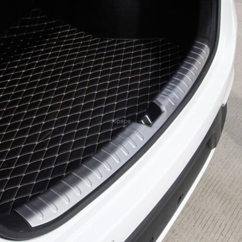 For Kia Rio 4 X-line 2018 2019 Sedan Interior Accessories Stainless Steel Inner Rear Bumper Protector Sill Plate Car Sticker