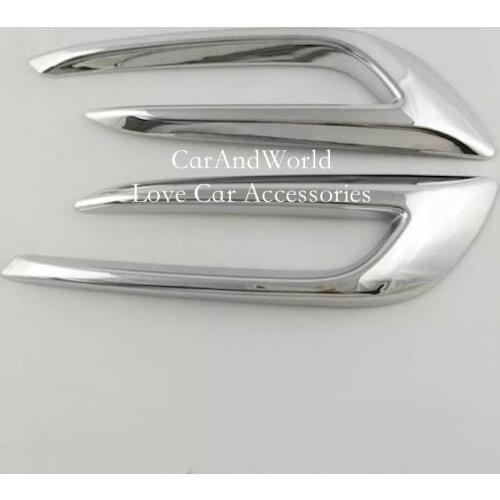 For Opel Mokka Buick Encore 2016-2019 Front Rear Fog Light Lamp Frame Panel Cover Foglight Trims ABS Chrome Car Accessories