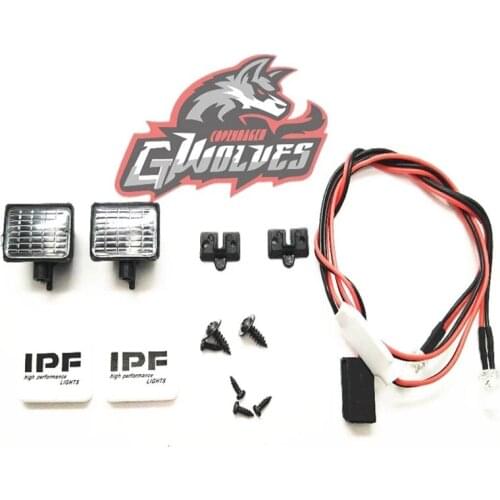 GWOLVES 2PCS/4PCS brightness Square LED Light Spotlight for 1/10 Tamiya cc01 HSP Axial SCX10 D90 trax YETI Crawler Rally RC