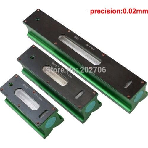 High precision 0.02mm 100/150/200/250/300mm Mechanical Bar Level meter mechanic spirit level Instrument Measuring Tool
