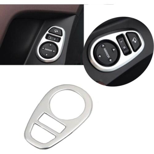 JEAZEA Car Styling Matte ABS Chrome Rear View Rearview Mirror Adjust Button Cover Trim For Hyundai Creta ix25 2015 2016
