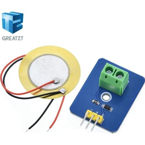 DIY KIT 3.3V/5V Ceramic Piezo Vibration Sensor Module Analog Controller Electronic Components Supplies Sensor for Arduino UNO R3
