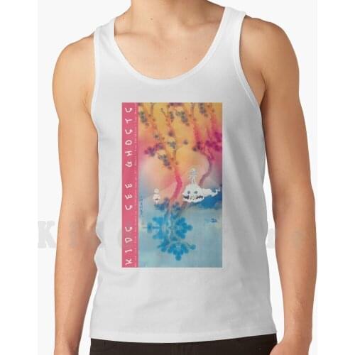 Kids See Ghosts tank tops vest 100% Cotton Kids See Ghosts Kanye Life Of Pablo Freeee Cudi Ye Pusha T Ghost Town