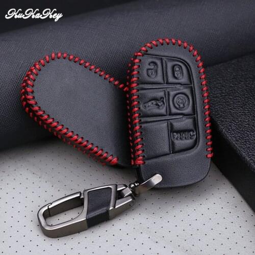 Fashion Leather Car Key Remote Cover Case For Jeep Grand Cherokee SRT Renegade Wrangler JK Compass 2017 Patriot Auto Car Styling