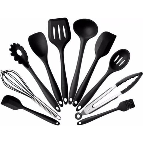 10pcs/lot Silicone Kitchen Utensils Set Heat Resistant Non-Stick Cooking Utensil Set Silicone Kitchen Tools Set OK 0967
