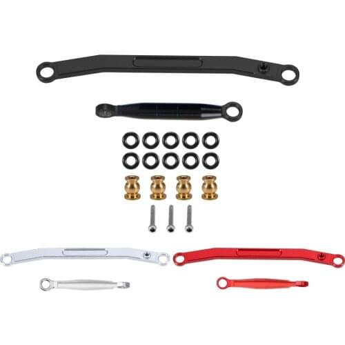 Aluminum Alloy Material CNC Front Steering Linkage Rods Set for Axial SCX24 90081 RC Crawler Upgrade Parts