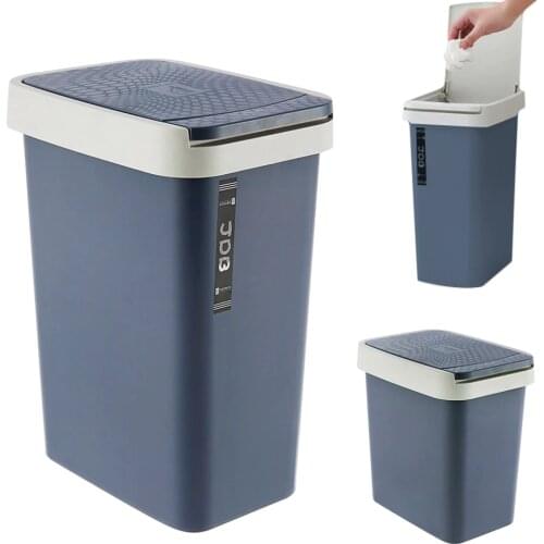 High Quality Plastic Waste Bin Trash Bin Nordic Simple Dustbin Can Trash Garbage Bin Dust Bin Storage Bucket Home Office Retail