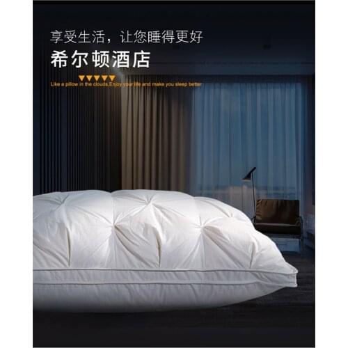 Five-star hotel down pillow 95 white goose down pillow to protect cervical vertebra adult pillow core home