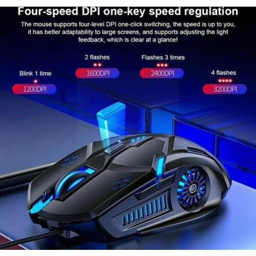 G5 Wired Gaming Mouse 6D 4-Speed DPI Adjustable RGB Color Backlight 7 For Computer Mouse Laptop Breathing For PC Portable O4Q1
