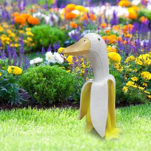 #Funny Creative Art-banan A D Uck Garden Decoration Resin Large Ornament Home Decoration Accessories Home Desk Figurines 2021