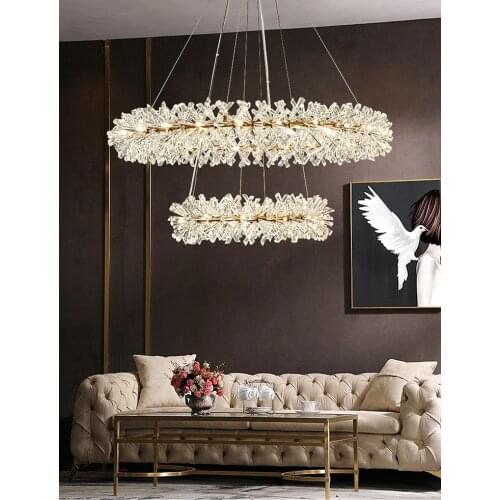 Modern Creativity Light luxury Crystal Pendant Lamp Nordic Simple LED Pendant Lights for Foyer Living Room Dining Room Kitchen
