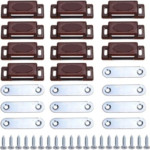 10pcs Magnetic Door Catches Kitchen Cupboard Wardrobe Cabinet Latch Stop Stoppers Self-Aligning Magnet Home Furniture Hardware