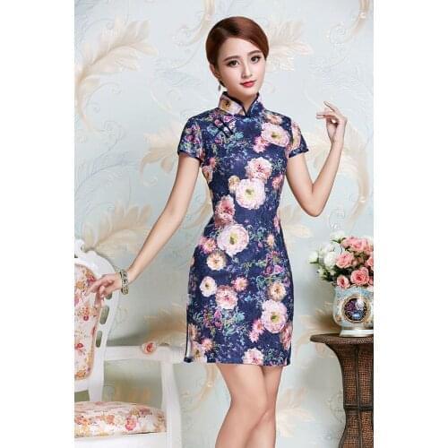 Shanghai Story 2019 Blend Cotton Qipao Dress traditional chinese clothing oriental dresses chinese qipao 14 Style