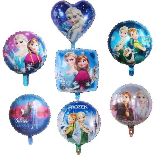 10Pcs 18Inch Disney Princess Foil Balloons Elsa Frozen Birthday Party Balloon Baby Shower Girl Birthday Decorations Kids Toy