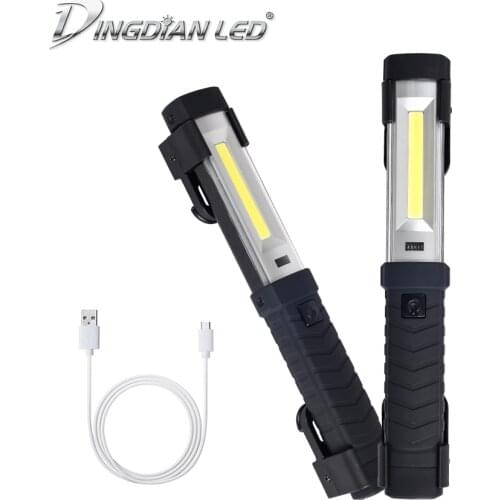 YD-24 Work Light LED COB+XPE Flashlight Outdoor Portable Lantern Cold White Torch LED Camping Fishing Battery Include LED Torch