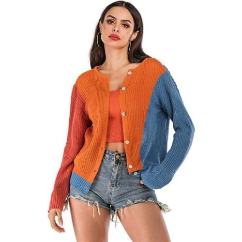 Woman sweaters cardigan sweater women autumn patchwork femme sweter oversized sweater cardigan mujer jersey winter clothes sweat