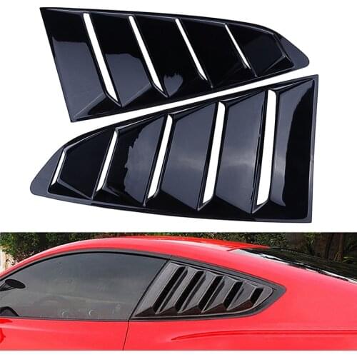 1 Pair Louvers Spoiler Panel Rear Side Window Cover Quarter Window For Ford Mustang 15-18 Car Accessories Replacement