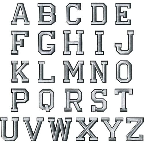 1pc English Alphabet Pure White 26 Mixed Embroidery Patch DIY Decorative Clothing Applique Delicate Embroidery Letter Stickers