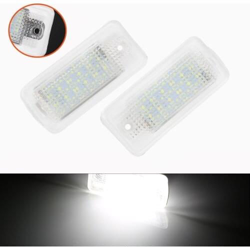 2 pieces Car Led Number License Plate Light White 6000k 3W 18 SMD Led Bulb Number Plate For Audi A4 A6 C6 A3 B6 B7 S6 A8 Q7