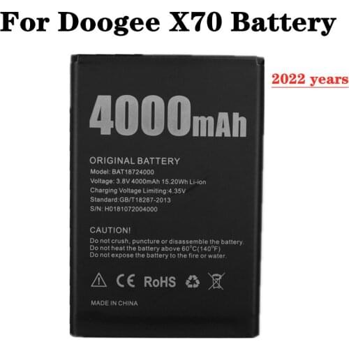 New 4000mAh BAT18724000 Battery For Doogee X70 Mobile Phone Replacement Bateria Batterie Batteries