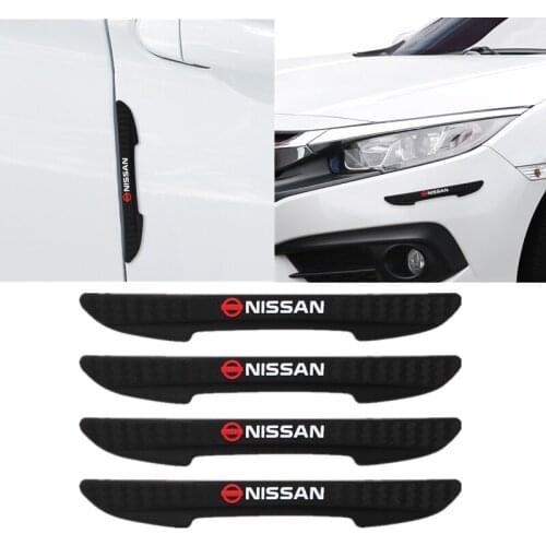 4pc Car Sticker Side Door Edge Protector Protective Strip for Nissan Qashqai Trail Tiida Juke Patrol Navara Teana