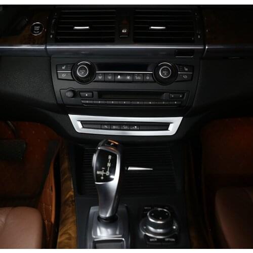 For BMW X5 E70 2008-2013 Car Accessories Silver and Glossy Black ABS Car Driving Aid Control Frame Trim 1 Pcs