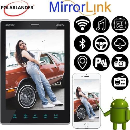 Car Radio 2 Din 9.5 Inch Wifi Android System Bluetooth Mirror Link HD IPS Adjustable Connection Vertical Screen 1+16G FM GPS